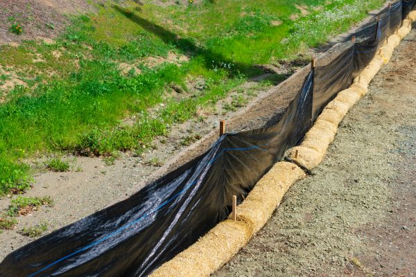Straw Wattle Installation in Bloomington